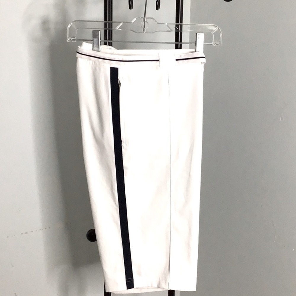 Nike White Black Stripe Golf Dri-fit Golf Shorts